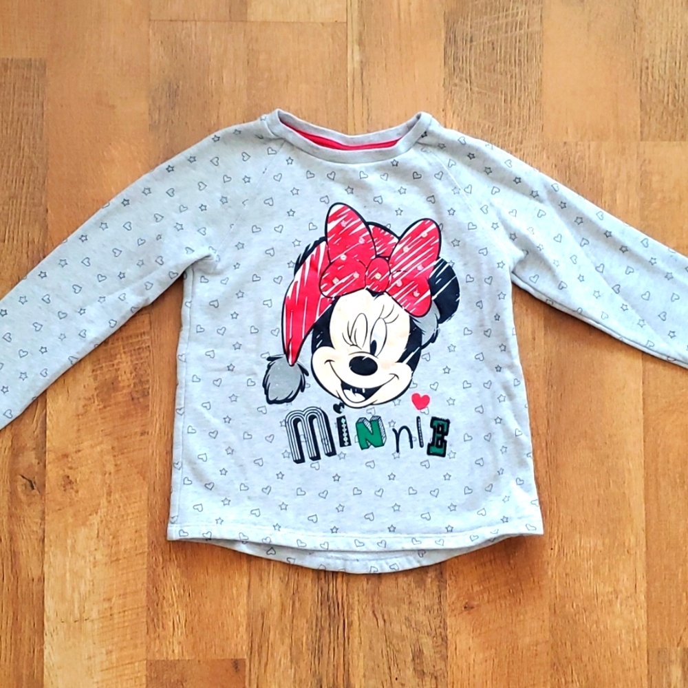 Disney Minnie Mouse Christmas Santa Sweatshirt Size 6